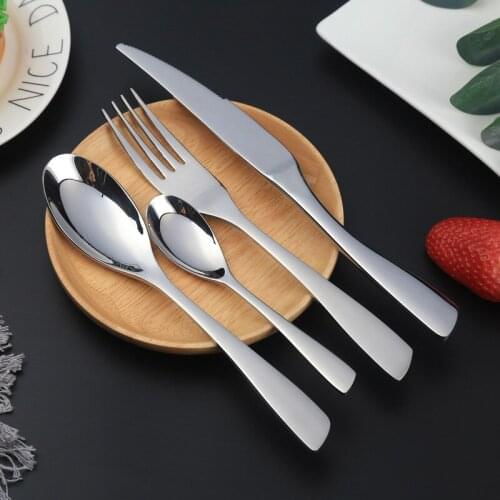 Thicken Steak Knife Fork Spoon 304 Stainless Steel Tableware Western Korean Style Dinnerware High Quality Kitchen Tools