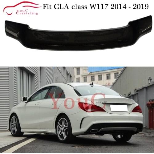 W117 C117 Carbon Fiber Rear Spoiler R Style Trunk Boot Lip fit for Mercedes CLA180 CLA200 CLA250 CLA45 AMG Spoiler Sedan 2014