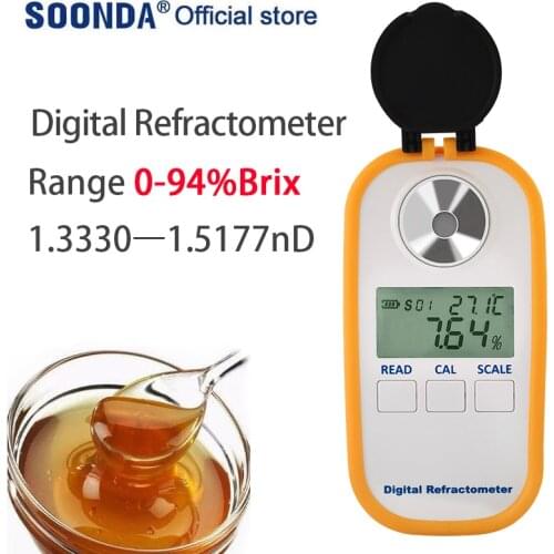 0-94% Digital refractometer Honey sugar meter Brix meter tester Fruit juice beverage beer sugar content tester