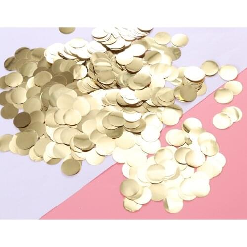 1 Pack Romantic Paper Confetti Round Cuttings Paper Cuttings Table Throwing Confetti for Wedding Party (Golden)