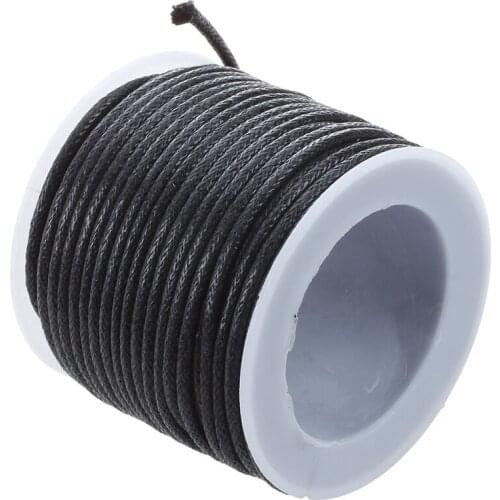 10 mt strap lanyard strap 2mm black waxed cotton