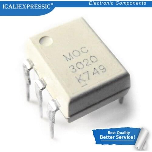 10PCS MOC3020 MOC3021 MOC3022 MOC3023 MOC3041 MOC3043 MOC3052 MOC3061 MOC3062 MOC3063 DIP6 DIP and IC