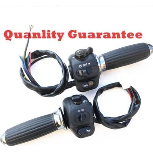 2pcs Hall type Twist throttle Set with three speed gear/reverse/light function for electric scooter