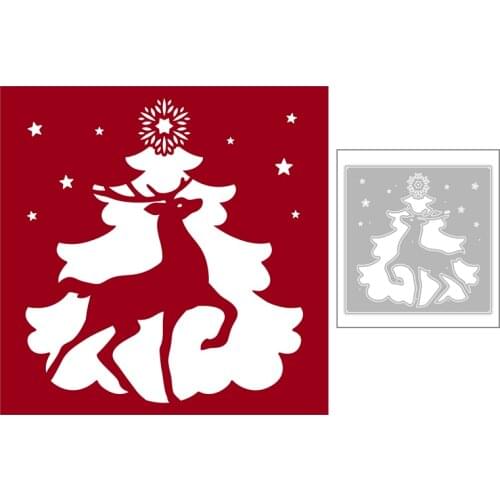 2020 New Christmas Background Metal Cutting Dies Tree and Reindeer Die Cut Scrapbooking For Crafts Card Making no Stamps Sets