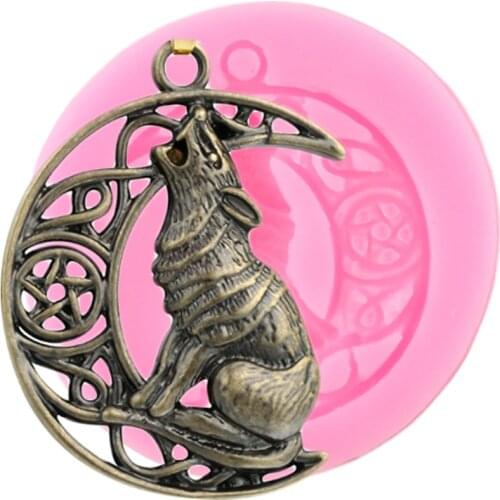 3D Animals Wolf Keychain Silicone Molds for Key Chain Pendant Polymer Clay Mold DIY Jewelry Epoxy Resin Mould