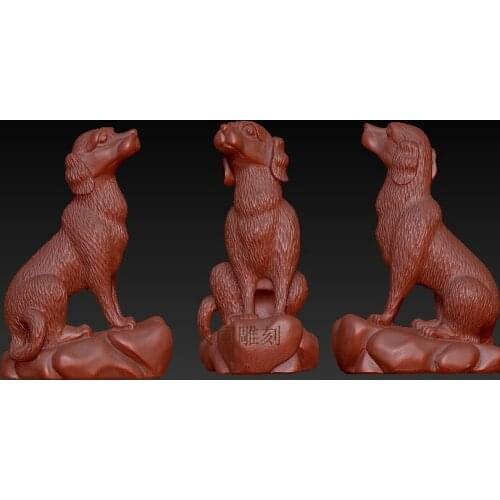 3d model relief for cnc in STL file Dog_5