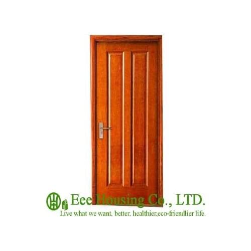 40mm thickness Timber veneer door for residential villa, Swing type door, inward & outward opening entry door, MDF Timber door
