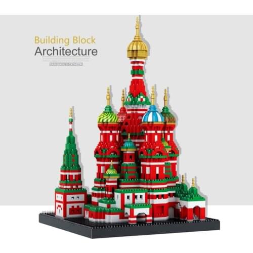 4300pcs Vassili Church Diamond Building Bricks World Famous Architecture Children Education DIY Toys Birthday Gift