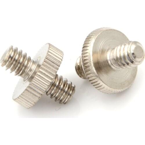 2pcs Camera Accessories 1/4"Male To 1/4"Male Threaded Screw Convert Adapter For Camera Tripod Ballhead Double Male Screw Adapter