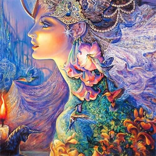 Diamant 5diamond Painting Round Full Drills 3d Pictures Painting Europe Style Full Resin Mosaic Diamond Needlework Paintin