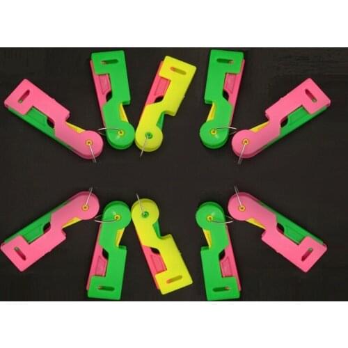 10Pcs Automatic Easy Sewing Needle Device Threader Thread Guide Elderly Use Tool, Home Automatic Needle Threader, Random Colors