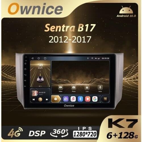 6G+128G Ownice Android 10.0 Car Multimedia Radio for Nissan Sentra B17 2012 2016 2017 2 Din GPS Navi Audio Head unit 4G LTE 360