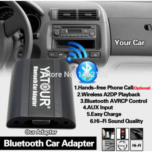 Yatour Bluetooth Car Adapter Digital Music CD Changer CDC 12PIN Connector For Volkswagen VW Golf GTI R32 Jetta Passat Polo Radio