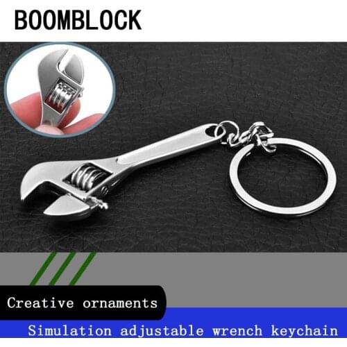 Car-Styling Stainless Steel Spanner Key chain Auto Accessories For VW Polo Jetta Toyota Corolla Mercedes W203 Saab Renault