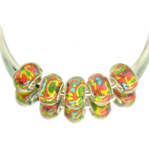 14mm Resin Beads 5mm Big Hole Loose Beads Fit European Charm bracelet necklace production DIY