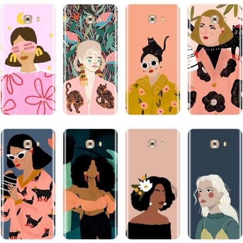 Black Girl Aesthetic Back Cover For Samsung Galaxy C9 C7 C5 Pro Soft Silicone Case For Samsung Galaxy C5 C7 C8 Phone Case