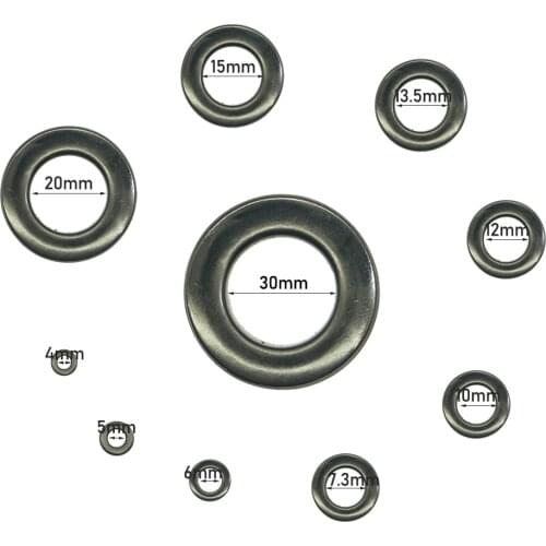 Black Nickel Plane Eyelets 3|4|5|6|7.3|10|12|13.5|15|20|30mm internal diameter scrapbooking accessories Knitwear, Jeans, Apparel