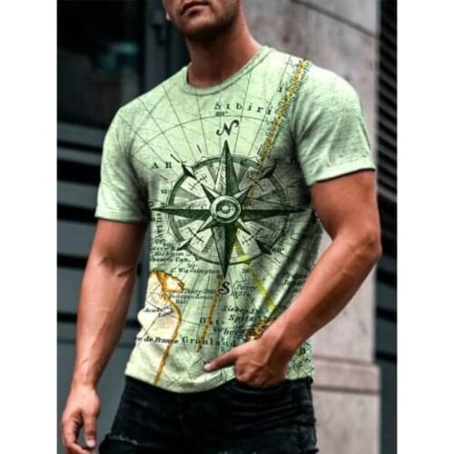 Retro logo 3D printed T-shirt brand with round neck shirt summer fashion breathable T-shirt summer 2021