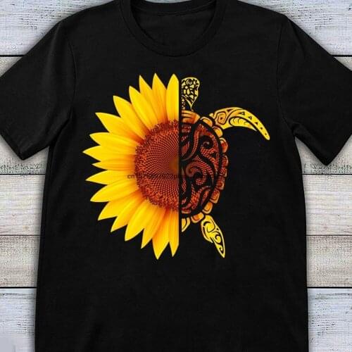 Sunflower Turtle T shirt Sunflower Ocean Sea Turtle Lovers Shirt Gift For Womens Girls