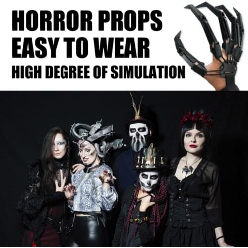 Halloween Articulated Fingers Extensions Halloween Finger Decoration Props Horror Ghost Claw Props Movable Finger High Quality