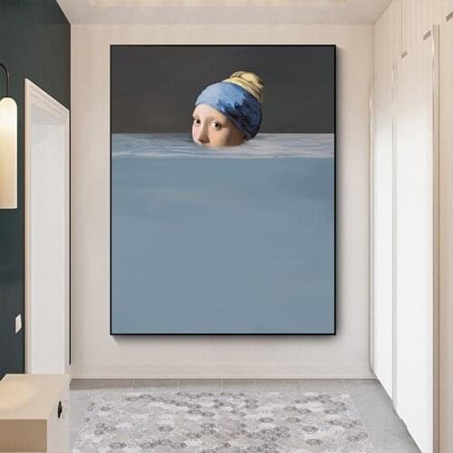 Canvas Painting Prints and Posters Famous Spoof Creative Portrait Pictures Wall Art for Living Room Home Decor