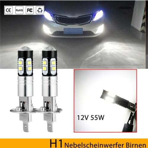 2Pcs H1 6000K Super Bright White LED Headlight Bulb Kit High-Beam Replacement Auto Fog Lamp Driving Daytime Running Light