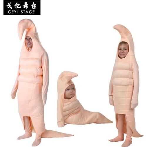 Halloween Childrens Day School Stage Performance Parent-child Costume Adult Toddler Good Worm Earthworm Doll Costume