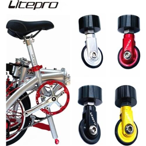 Litepro 1/pc K3 Push Seatpost Wheel Alloy Single Easy Wheel For 33.9mm Seat Tube Rod Folding Bicycle