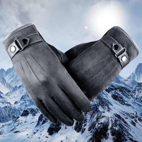 SAGACE Mens Leather Gloves Military Three Tendons Warm Winter PU Leather Gloves Tactical Male Korean Version Of Gloves A30924