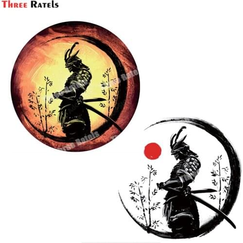 Three Ratels D151 Samurai Warrior Car Assessoires Sticker Scratch-Proof Sunscreen Decor Camper Windows Graffiti Decal