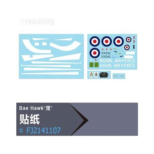 Decal Water Sticker for RC Airplane EDF Jet Freewing BAE HAWK 70mm
