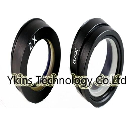 For 180X 300X C-mount lens 0.5X / 2.0X industry microscope Camera Objective lens Barlow Auxiliary Glass Lens