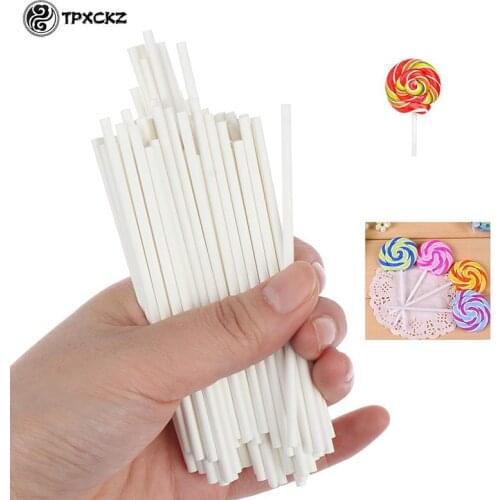 Lollipop Stick Food-Grade Ice Cream Sticks Cake For Lollypop Candy Chocolate Sweet Candy DIY Making Popsicle Sticks