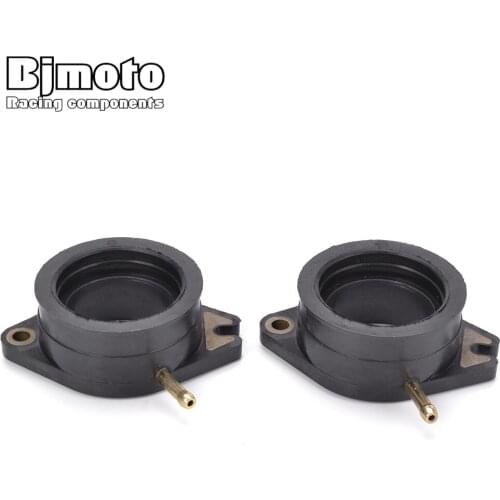2Pcs Motorcycle Carburetor Interface Adapter Intake Manifold For Yamaha XV750 Virago 750 1988-1998 24M-13586-01