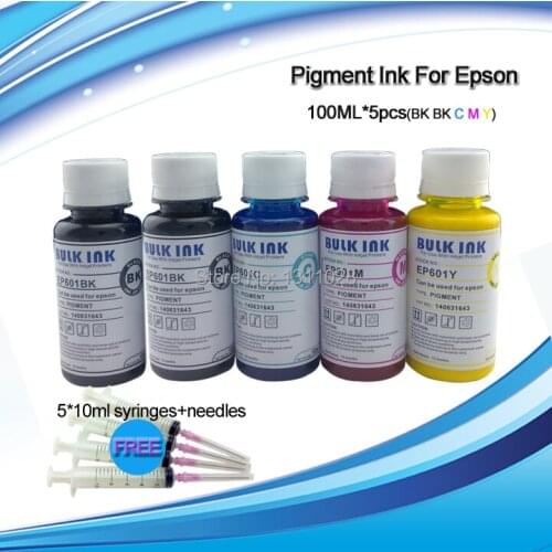 INK WAY 5C Pigment Ink for CIS and Refillable Cartridge of Stylus TX525FW BX320FWD Workforce 520,1SET,5PCS,FREE SHIPPING