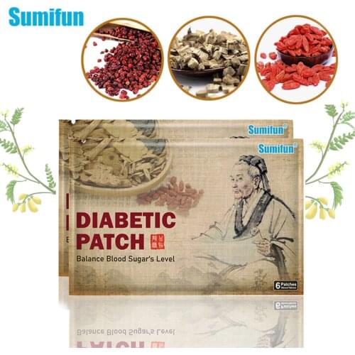 SMF 6Pcs/12Pcs/30Pcs/48Pcs Diabetic Patch Natural Herbs Diabetes Plaster Stabilizes Blood Sugar Balance Glucose New