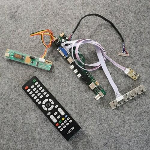 Fit LT150X2/LT150X3/LTN150XD screen 1-CCFL 20-Pin LVDS 1024*768 universal LCD controller board monitor VGA+AV+USB DIY kit
