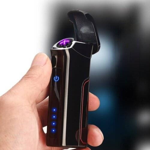 Touch-sensing double arc cigar lighter USB power display replaceable battery cigarette lighter briquets et accessoires fumeurs