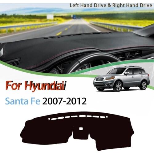 Anti-Slip Mat for Hyundai Santa Fe 2007-2012 CM Artificial leather Dashboard Cover Pad Sunshade Dashmat Protect Car Accessories
