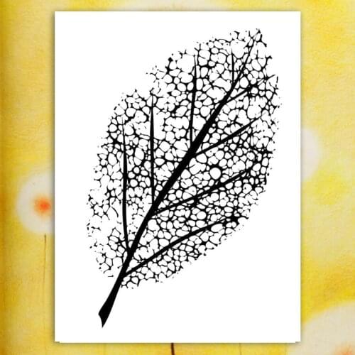 AZSG Hollow Leaves Clear Stamps For DIY Scrapbooking/Card Making/Album Decorative Transparent Silicone Stamp Crafts