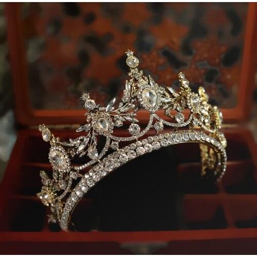 New Handmade Bridal Crown Headdress Atmosphere Bridal Headdress Crystal Crown Hair Accessories