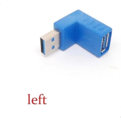 USB 3.0 A Male to Female Extension Cable 90 Degree Left Angle Adapter Plug NEW