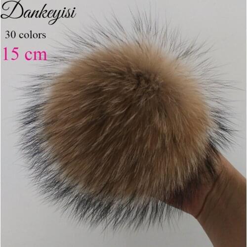 High Quality Real Raccoon Fur Pompoms Handmade Mink Fur Pom Poms Balls Natural Fur Pompon For DIY Hats Bags Shoes Scarves