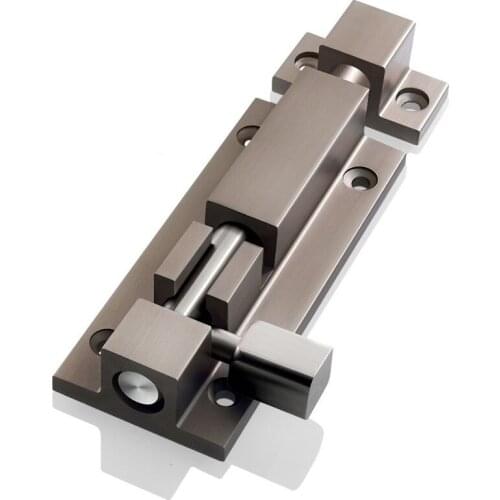 Safety Guard Latch Slide Lock Door Drawer Barrel Bolt 2 Inch 3 Inch, Silver Thick Aluminum Alloy Open Latch Door Lock with Screw