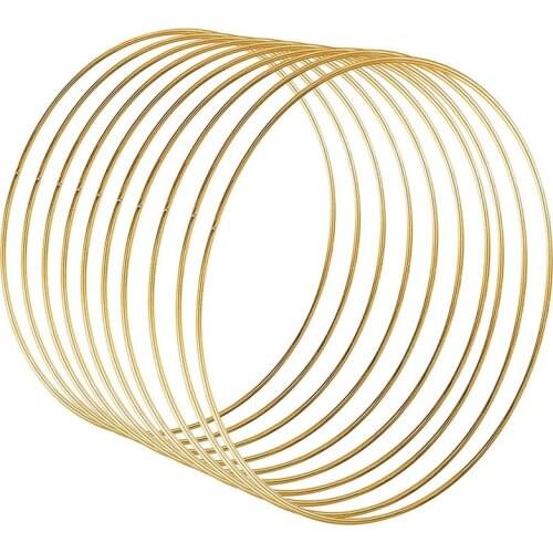 10 Pcs 30 cm Large Metal Garland Garland Tassel Gold Craft Ring DIY Wedding Wreath Decoration, Dream Chasing and Wall Hanging Cr