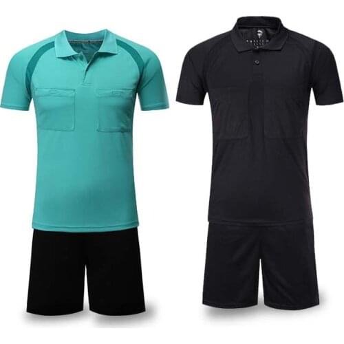 100% polyester referee uniforms mens soccer referee uniform sets adults mens football referee uniform sets