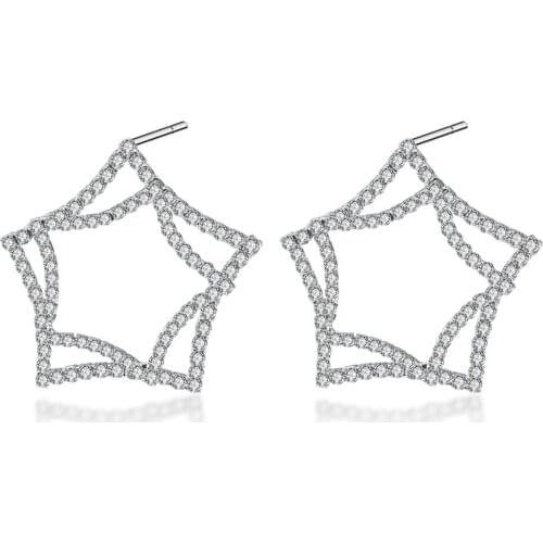 2020 New Fashion Statement Rhinestone Earrings Big Star Earrings For Women