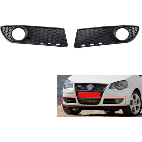 2x For VW Polo GTI 2005-2009 Front Bumper Mesh Grille Fog Light Cover