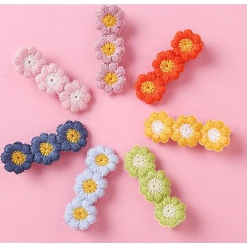 3PCS/Set New Girls Cute Cartoon Daisy Flower Baby Hair Clips Kids Lovely Hairpins Headband Barrettes Fashion Hair Accessories