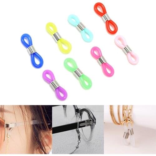 50Pcs/Lot Colorful Ear Hook Eyeglasses Spectacles Chain Glasses Retainer Ends Rope Sunglasses Cord Holder Strap Loop Connector